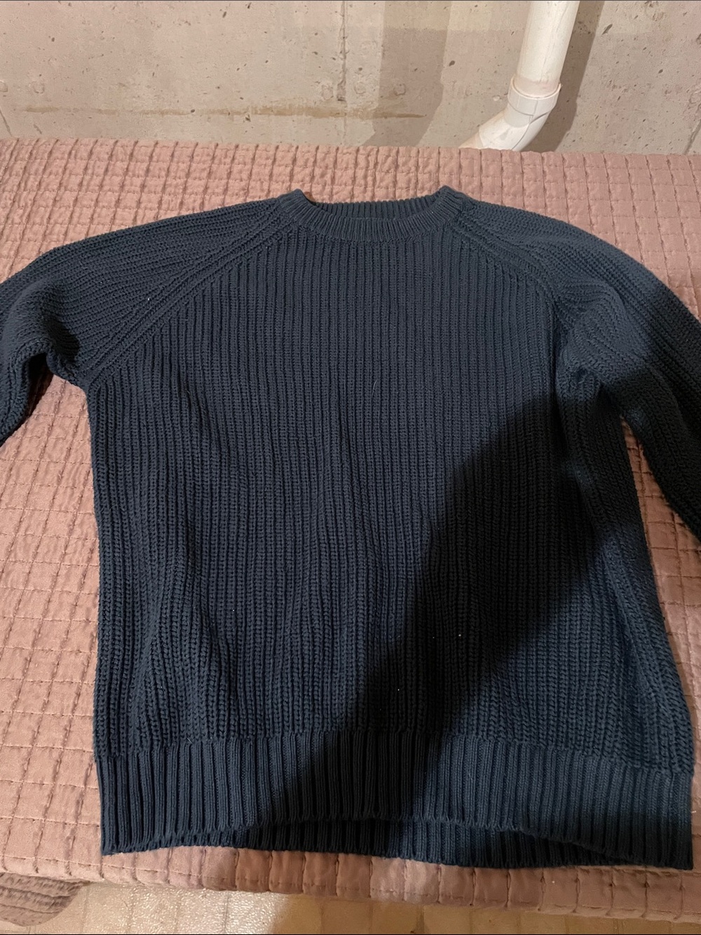 Men's Crewneck Rib-Knit Sweater — Black